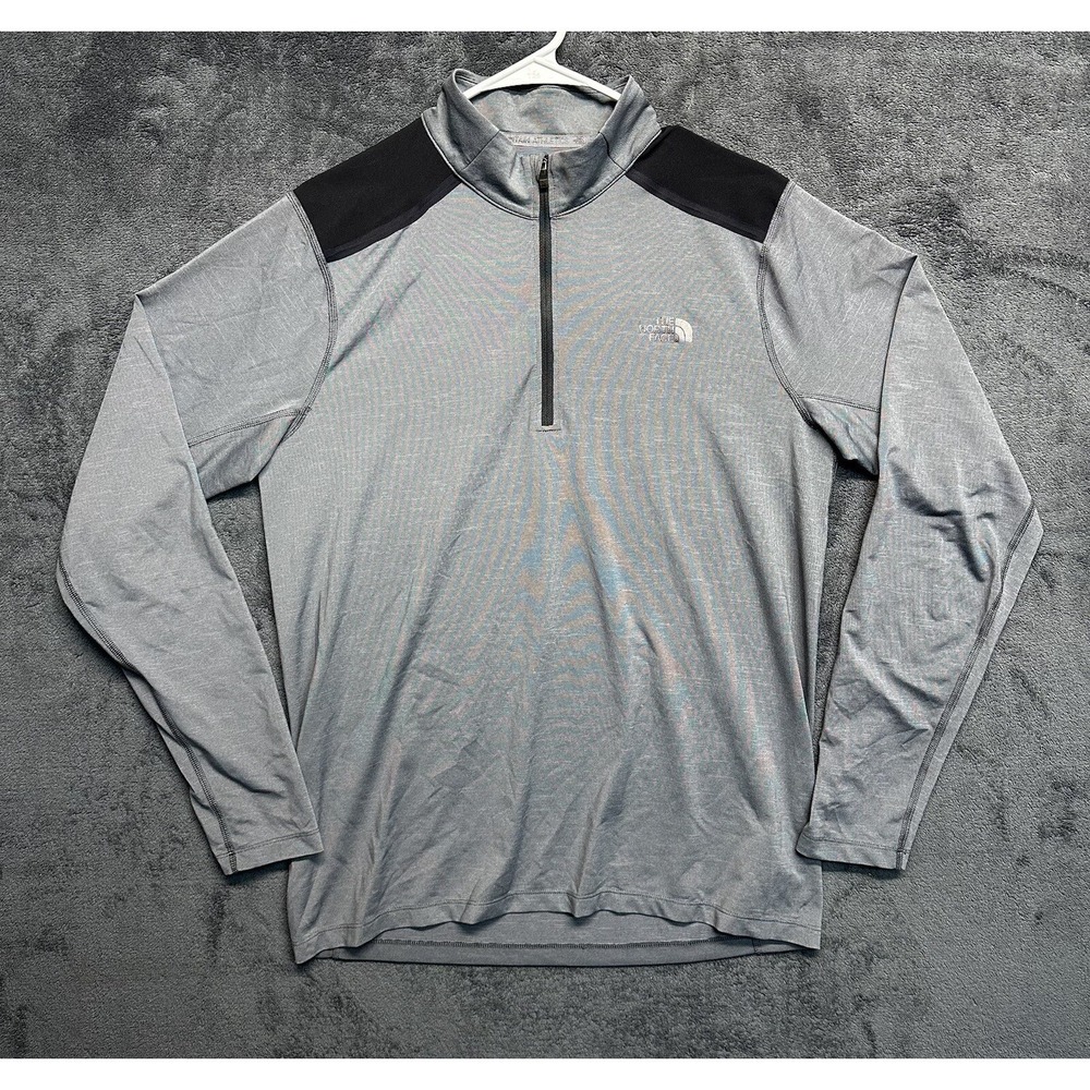 The North Face Kilowatt‎ 1/4 Zip Pullover Mens Medium Gray Performance Flashdry